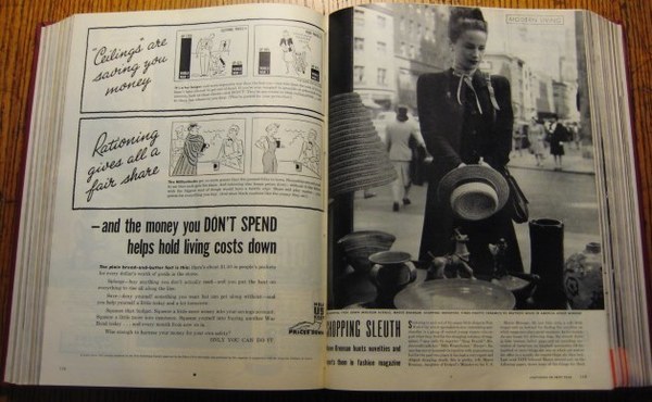 Fig. 1a - “Shopping Sleuth: Maeve Brennan Hunts Novelties and Reports them in Fashion Magazine,” Life, May 1945
