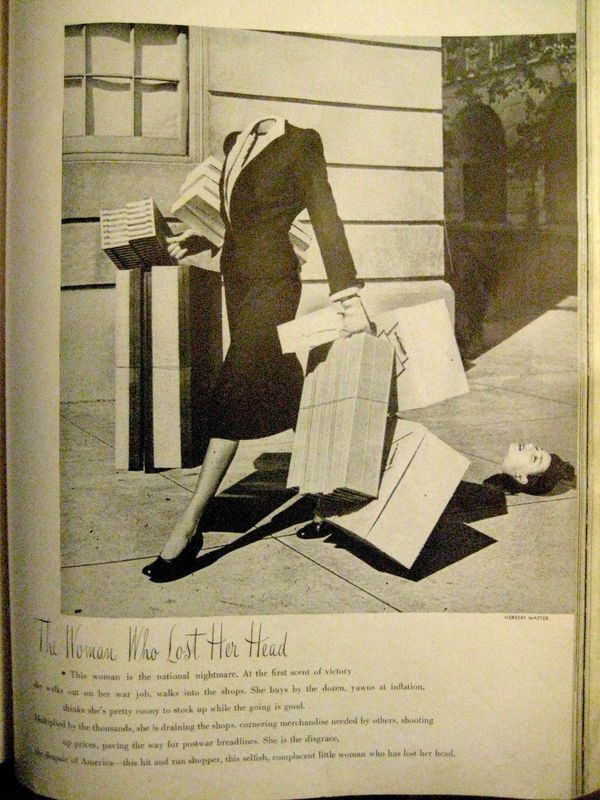 Fig. 4 - “The Woman Who Lost Her Head,” Harper’s Bazaar, Sept. 1943