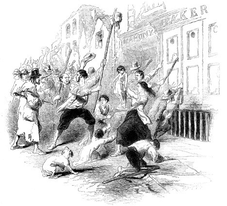 Food Demonstration in Dungarvan. Pictorial Times 10 October, 1846.